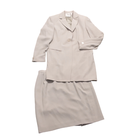Jones New York Beige Suit Skirt 14 - Picture 1 of 3